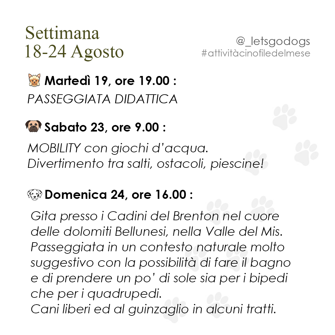 Quarta Settimana